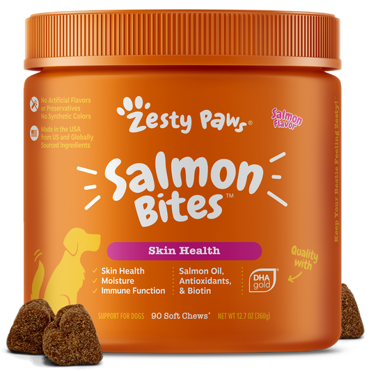 Zesty Paws Salmon Bites Dog Supplements 90ct