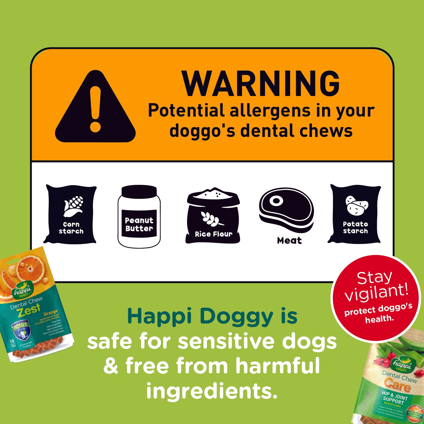 Happi Doggy Dental Chew (Zest & Care)