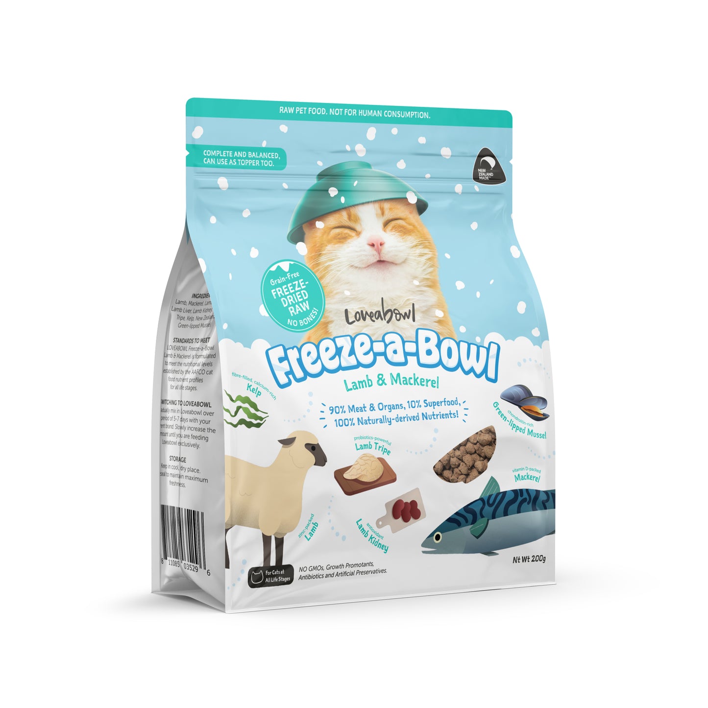 Loveabowl Freeze-a-Bowl Freeze Dried Cat Food