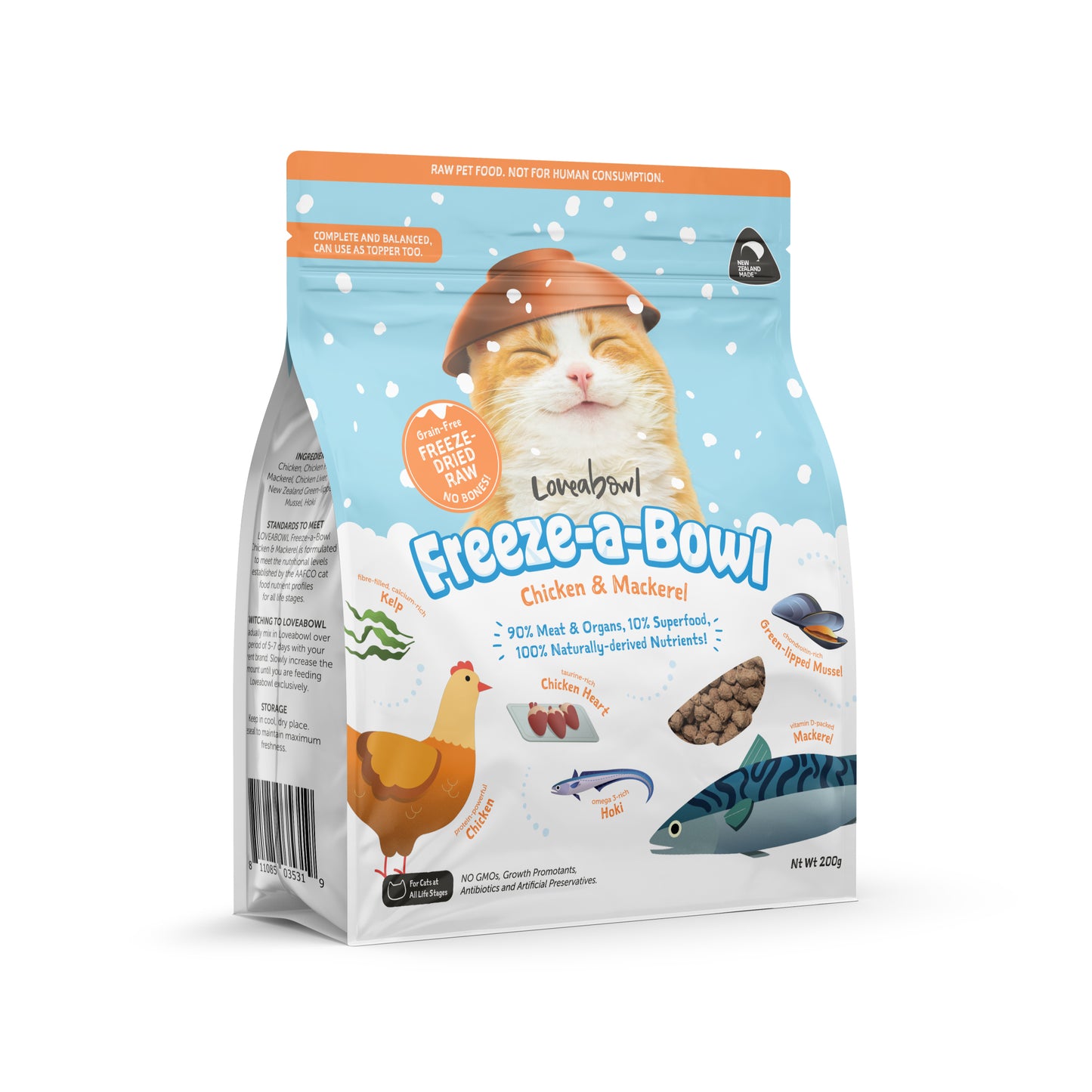 Loveabowl Freeze-a-Bowl Freeze Dried Cat Food