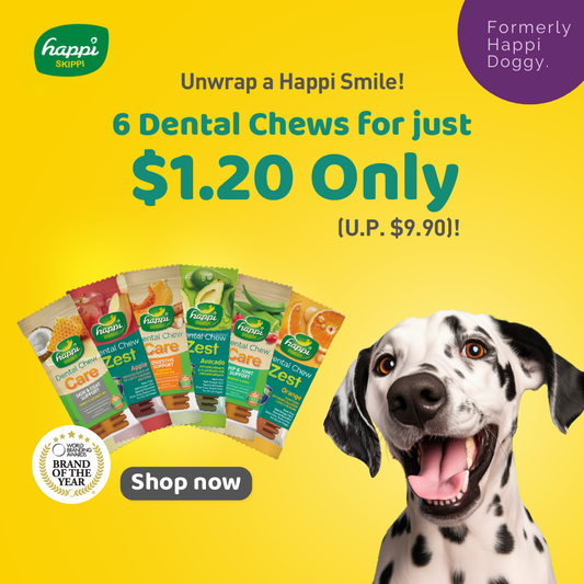 Trial Pack - 6pcs  Happi Doggy Dental Chews