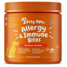 Zesty Paws Allergy & Immune Bites Dog Supplements 90ct