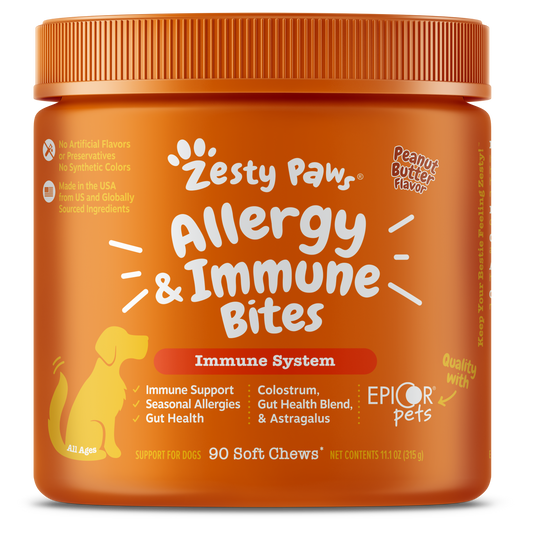 Zesty Paws Allergy & Immune Bites Dog Supplements 90ct