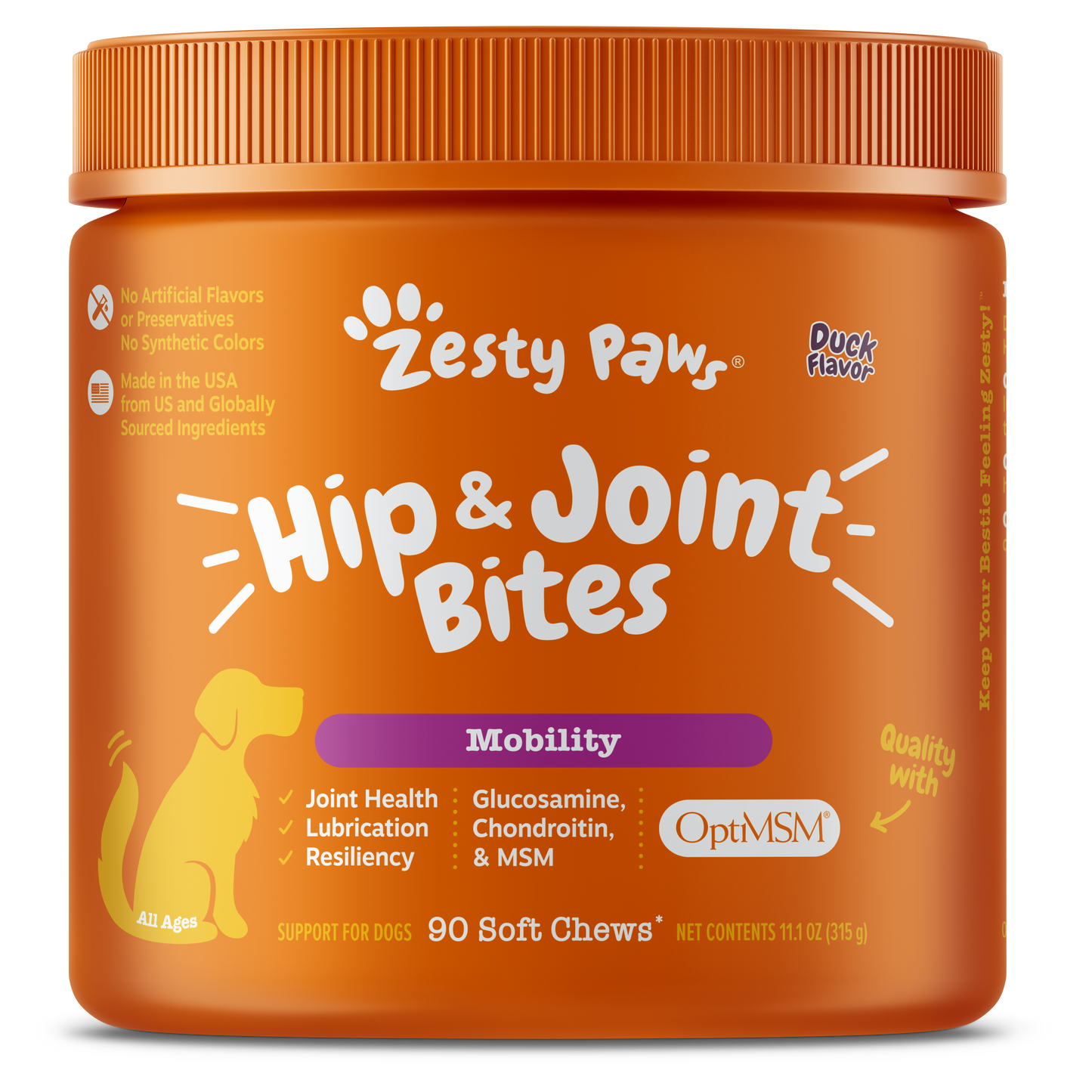 Zesty Paws Hip & Joint Bites Dog Supplements 90ct