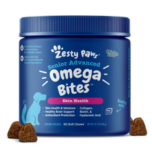 Zesty Paws Senior Advanced Omega Bites Dog Supplements Chicken 90ct