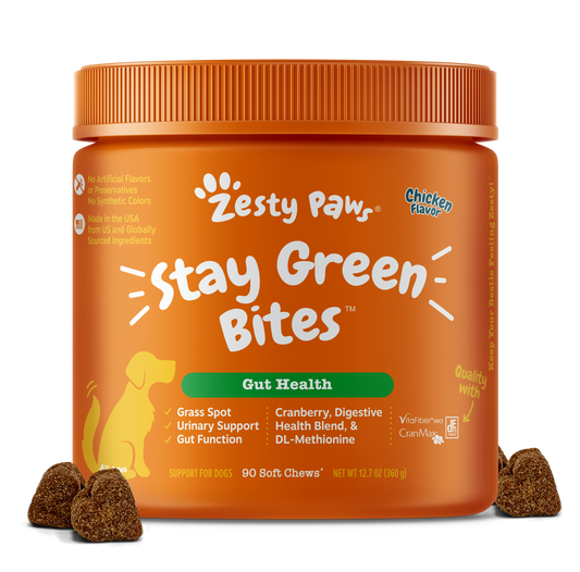 Zesty Paws Stay Green Bites Dog Supplements Chicken 90ct